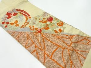 アンティーク　橘模様織出し名古屋帯（材料）